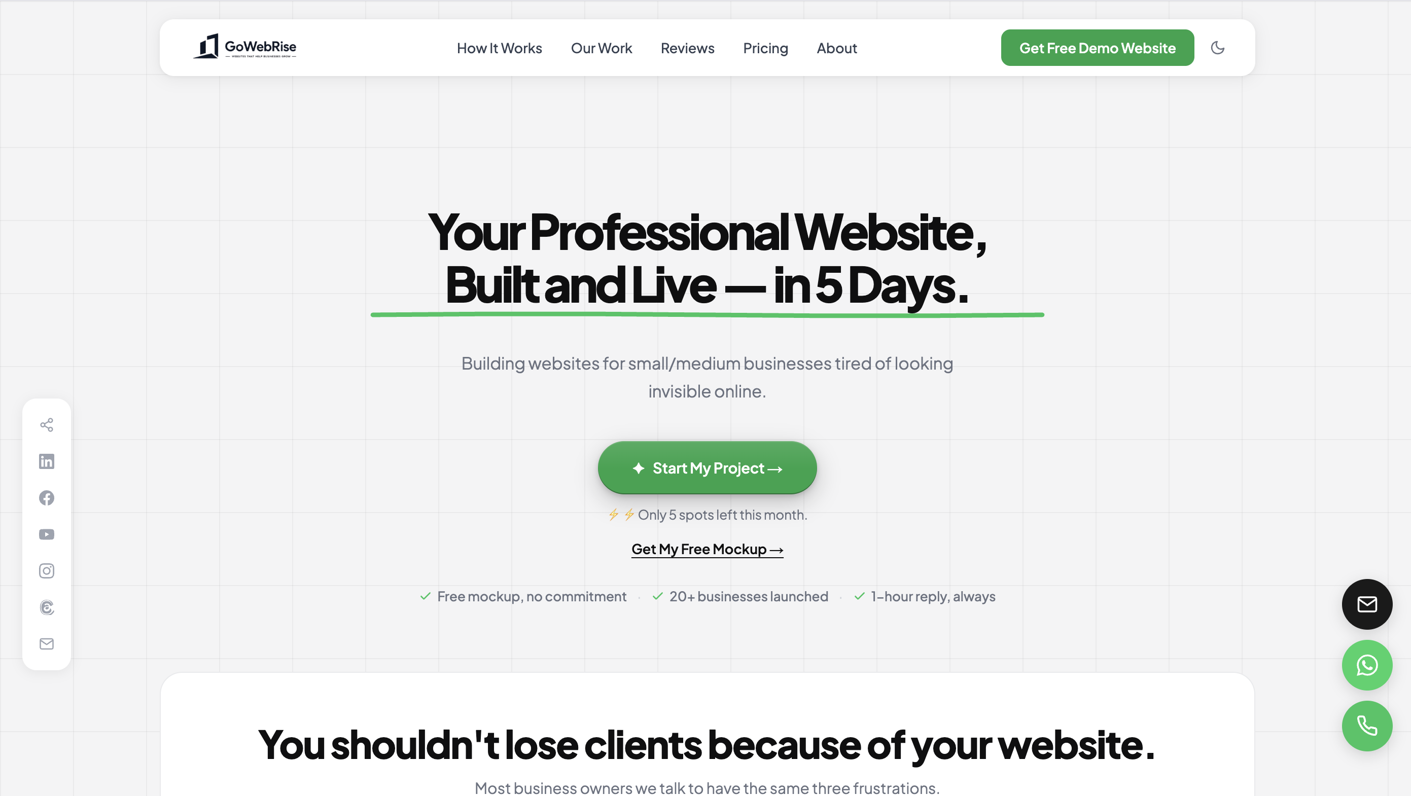 GoWebRise agency website designed and built by GoWebRise