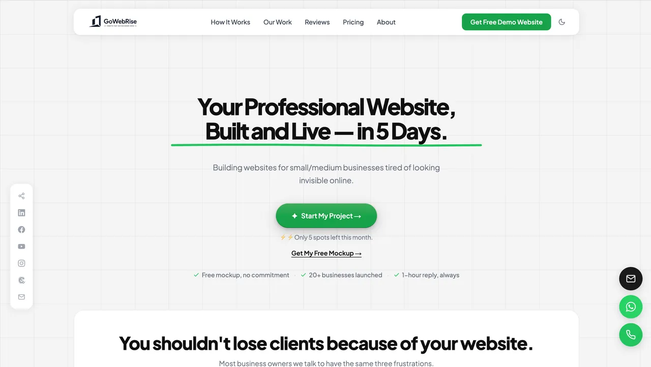 GoWebRise agency website designed and built by GoWebRise